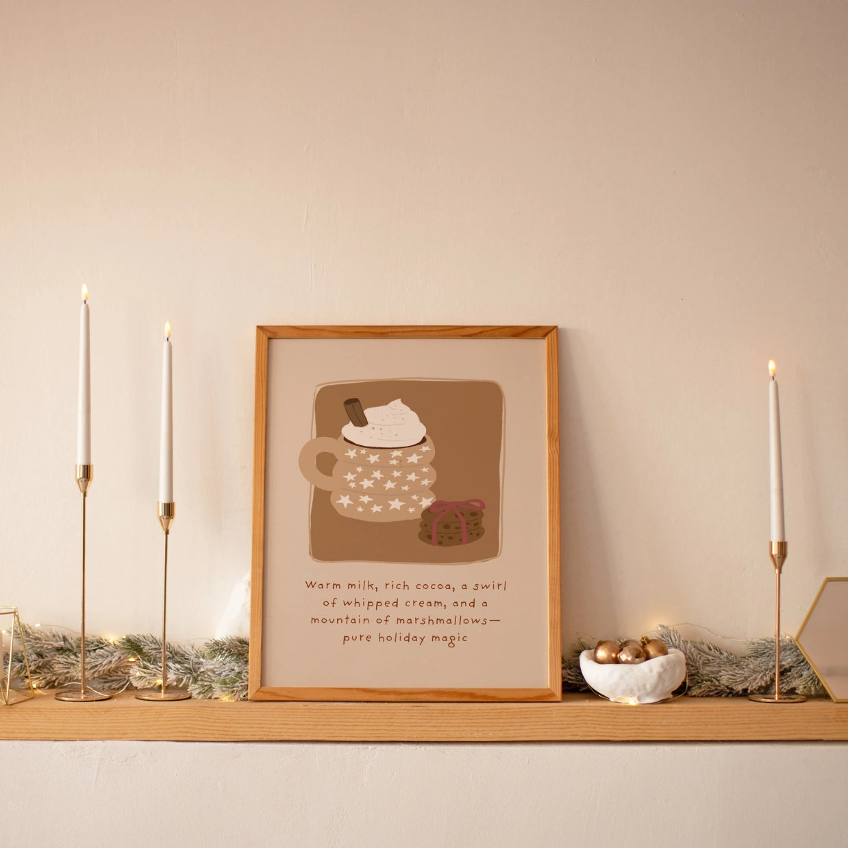 Hot Cocoa Christmas Wall Art