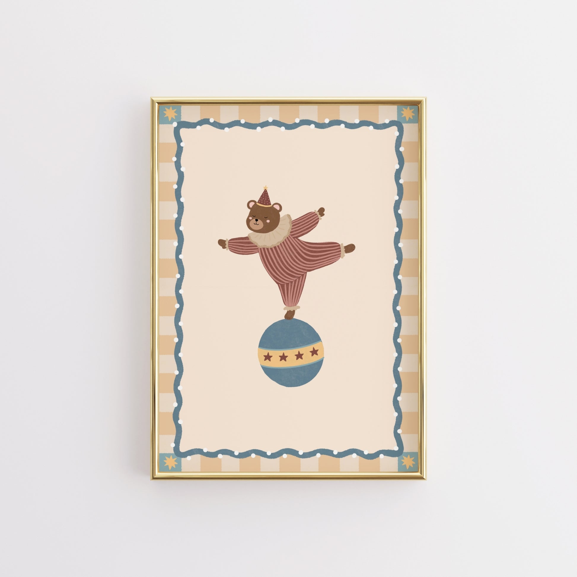 Circus Bear Nursery Wall Art
