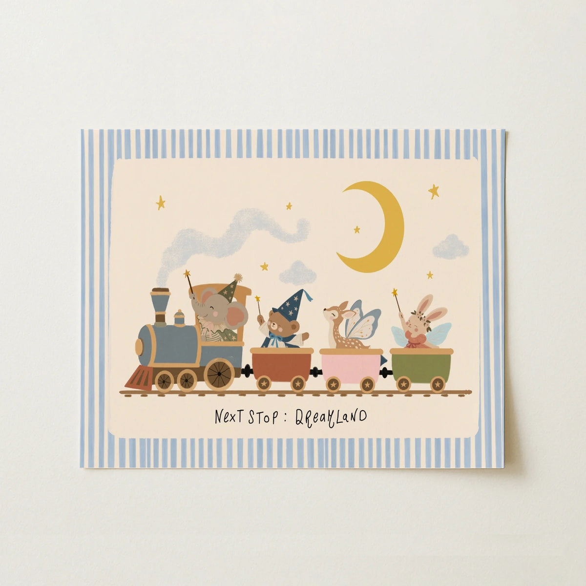 Next Stop Dreamland – Poster fürs Kinderzimmer