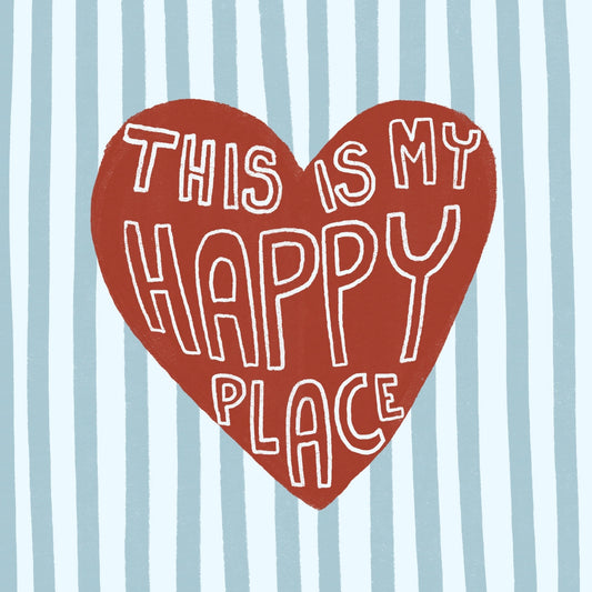 Happy Place Heart Wall Art