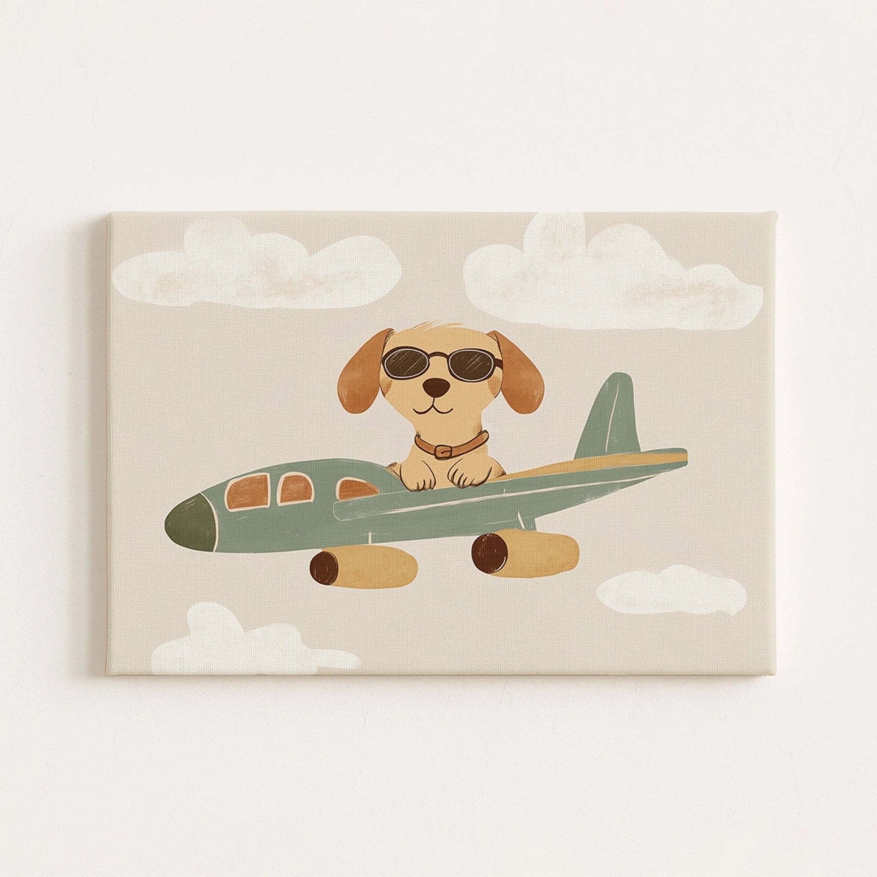 Pilot Dog Nursery Canvas Print