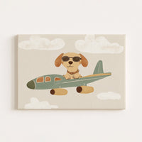 Pilot Dog Nursery Canvas Print
