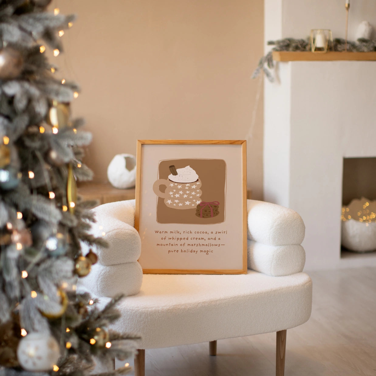 Hot Cocoa Christmas Wall Art