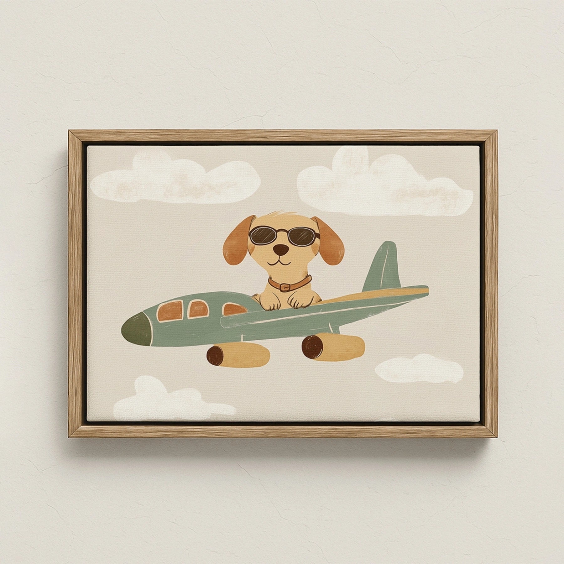 Pilot Dog Nursery Canvas Print