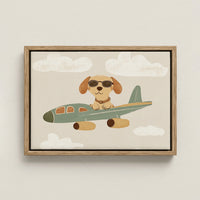 Pilot Dog Nursery Canvas Print