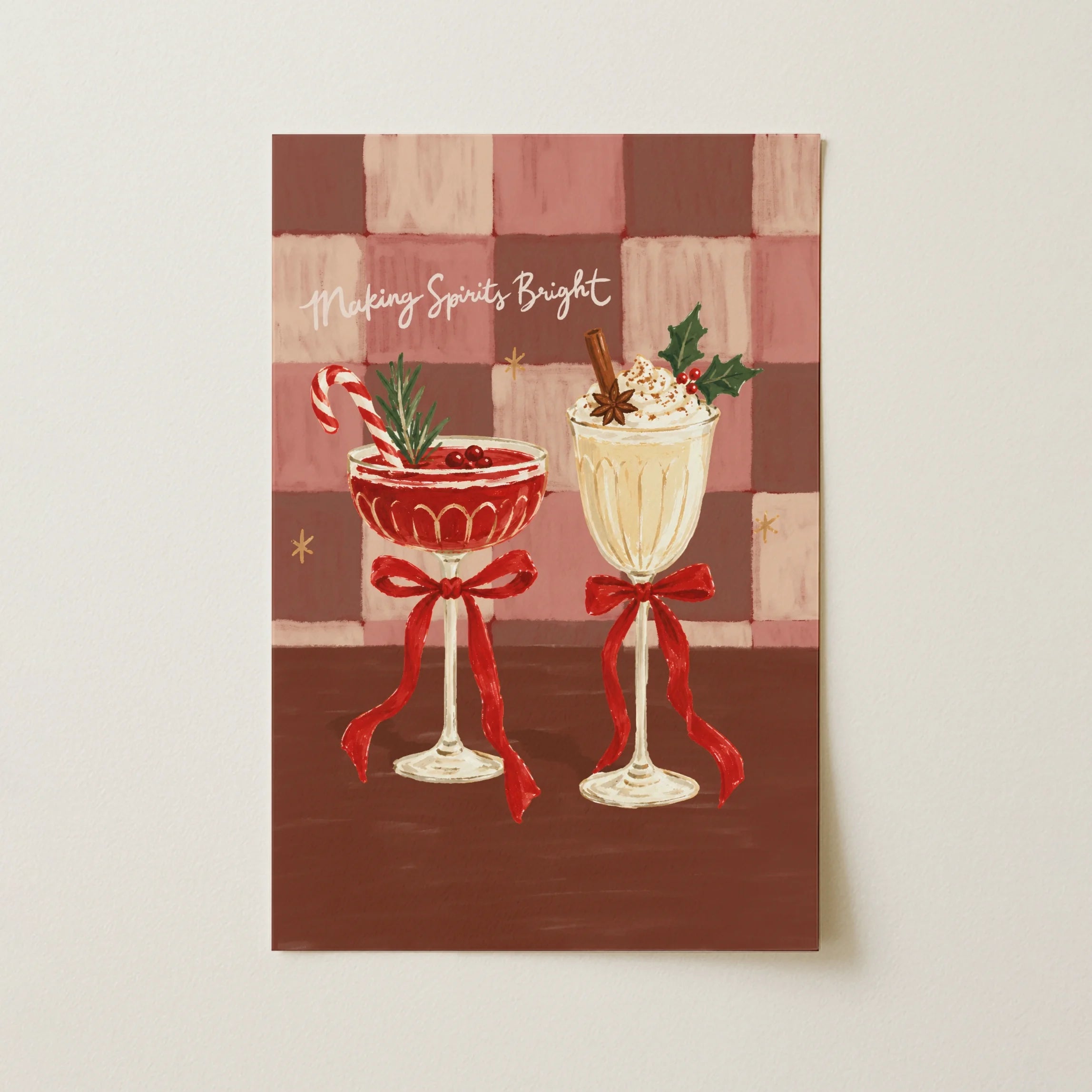 Making Spirits Bright Cocktails – Christmas Wall Art