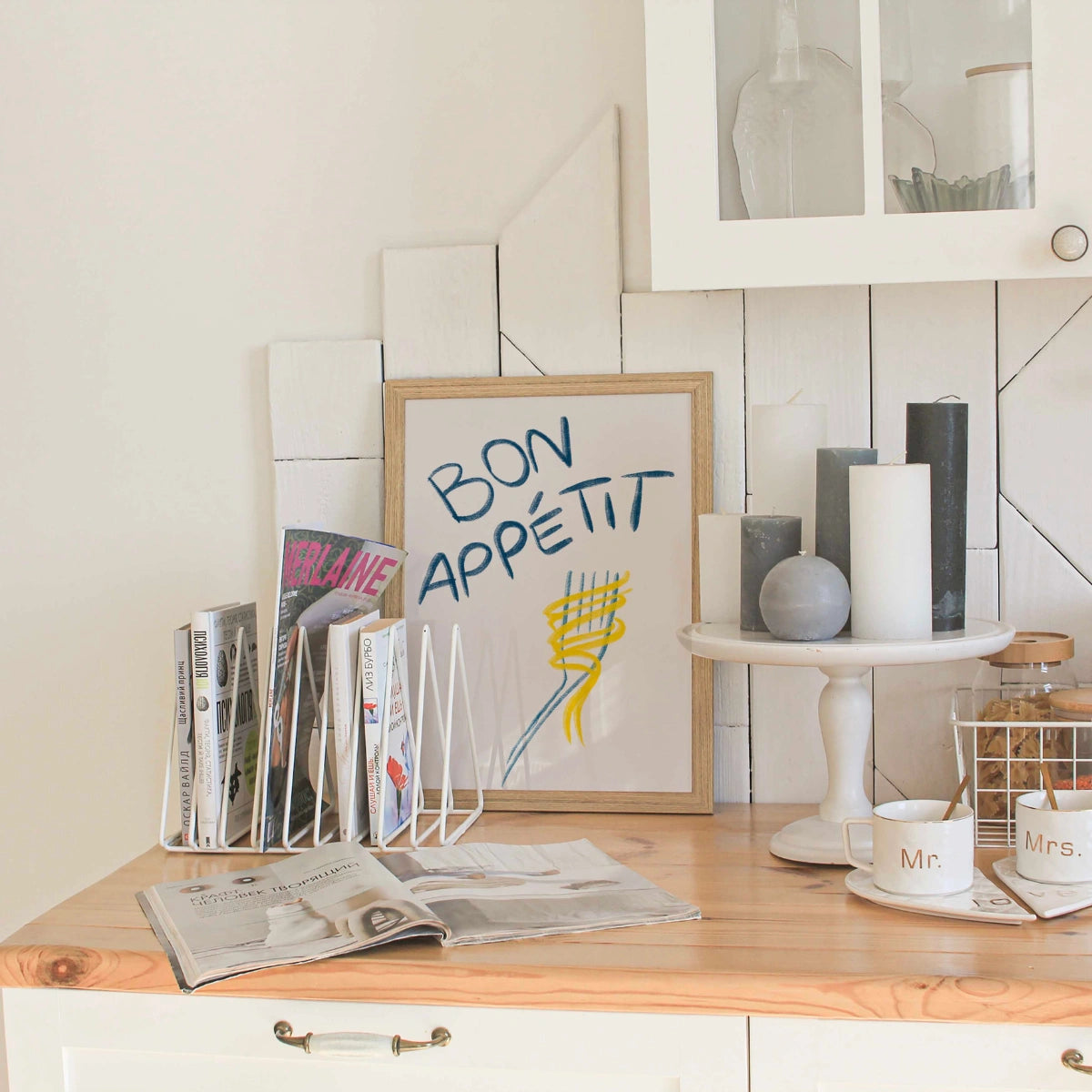 Bon Appétit Kitchen Wall Art – Food Quote Print
