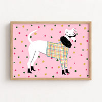 Fashion Dog Nursery Print – Cute Animal Wall Art for Kids
