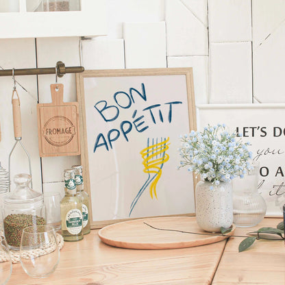 Bon Appétit Kitchen Wall Art – Food Quote Print