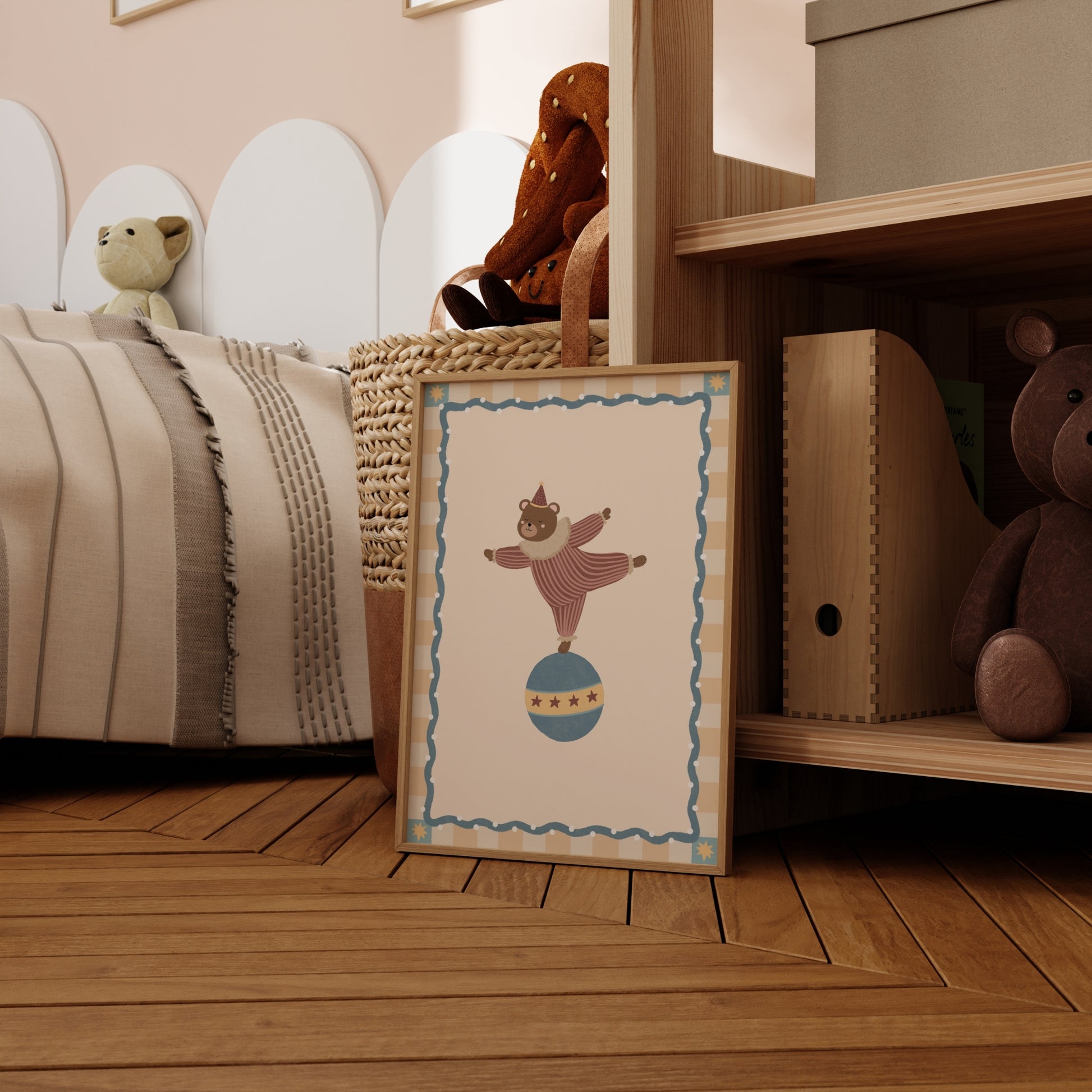 Circus Bear Nursery Wall Art