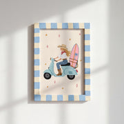 Vespa Surf – Arte de pared costera