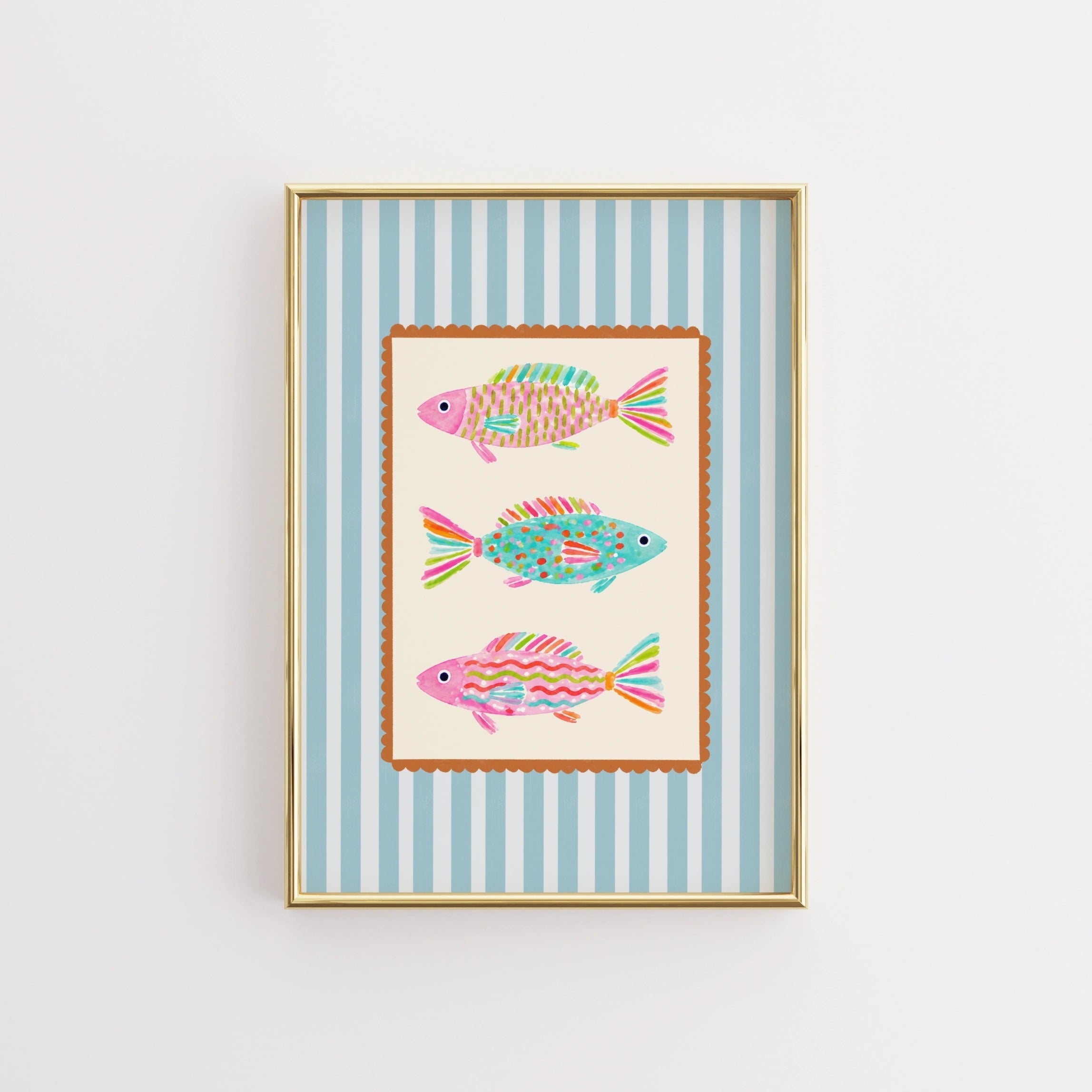 Art Mural De Poisson Coloré