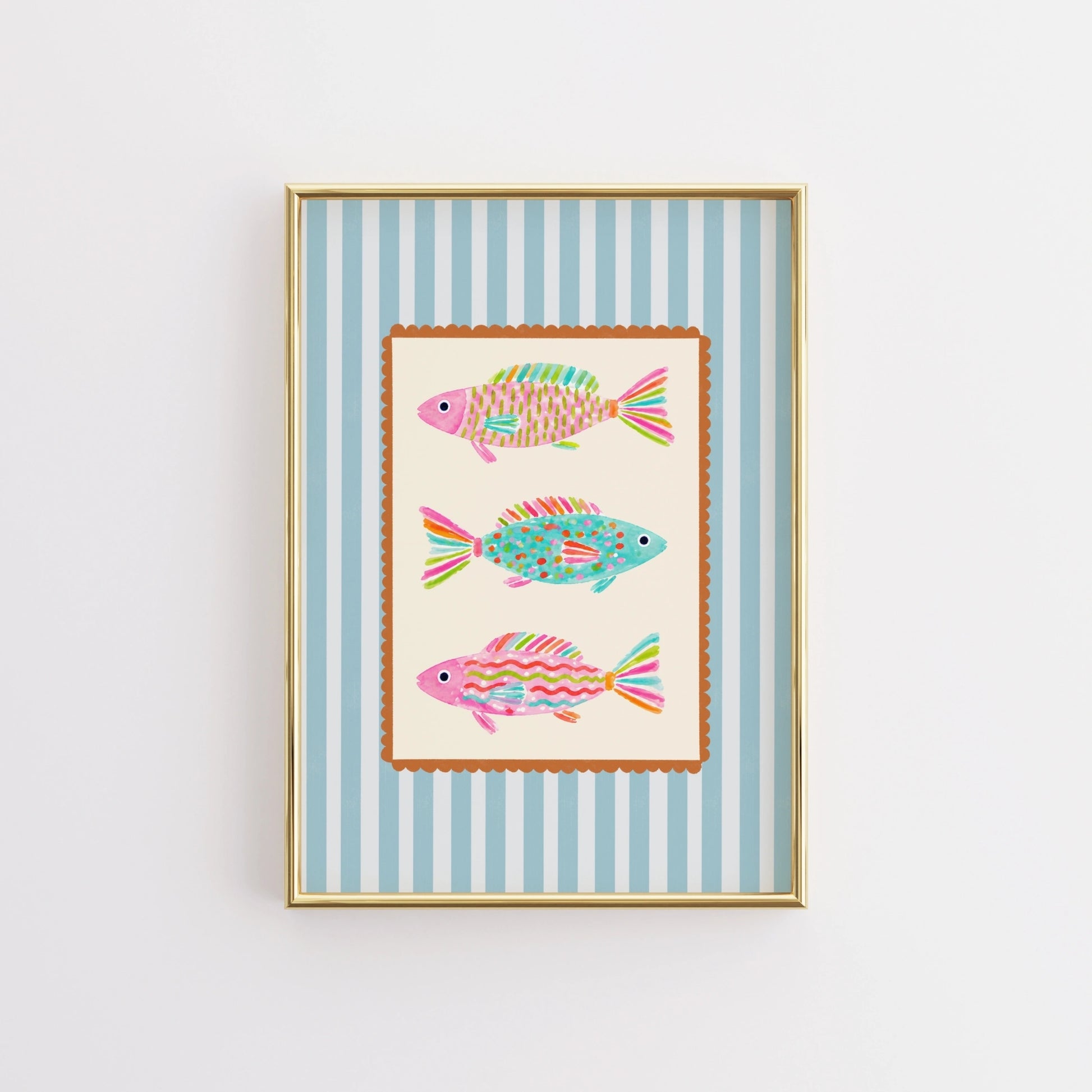 Colorful Fish Wall Art, Coastal Wall Decor