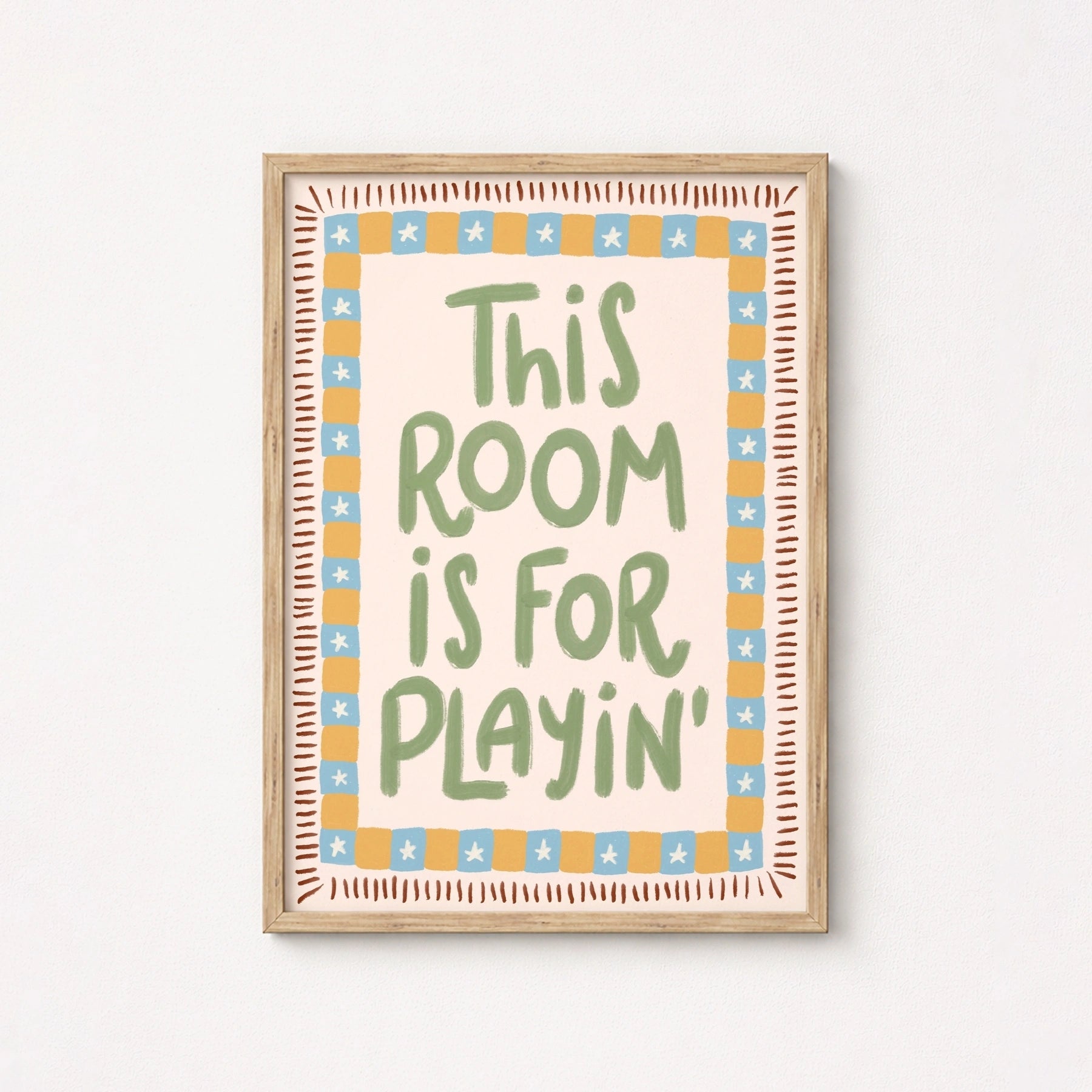 This Room Is For Playin Nursery Wall Art, Colorful Kids Decor