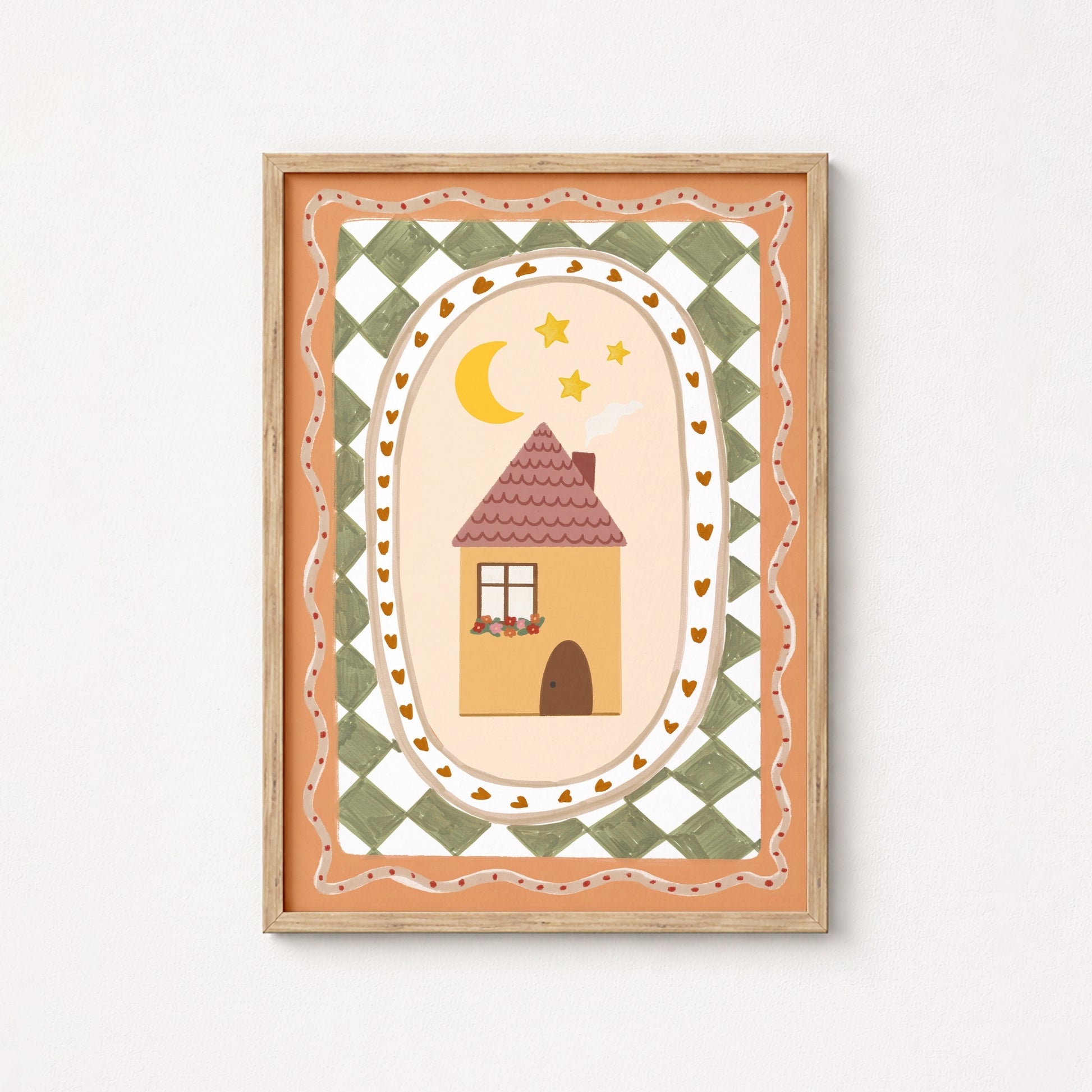 Affiche cottage douillet pour chambre d’enfant