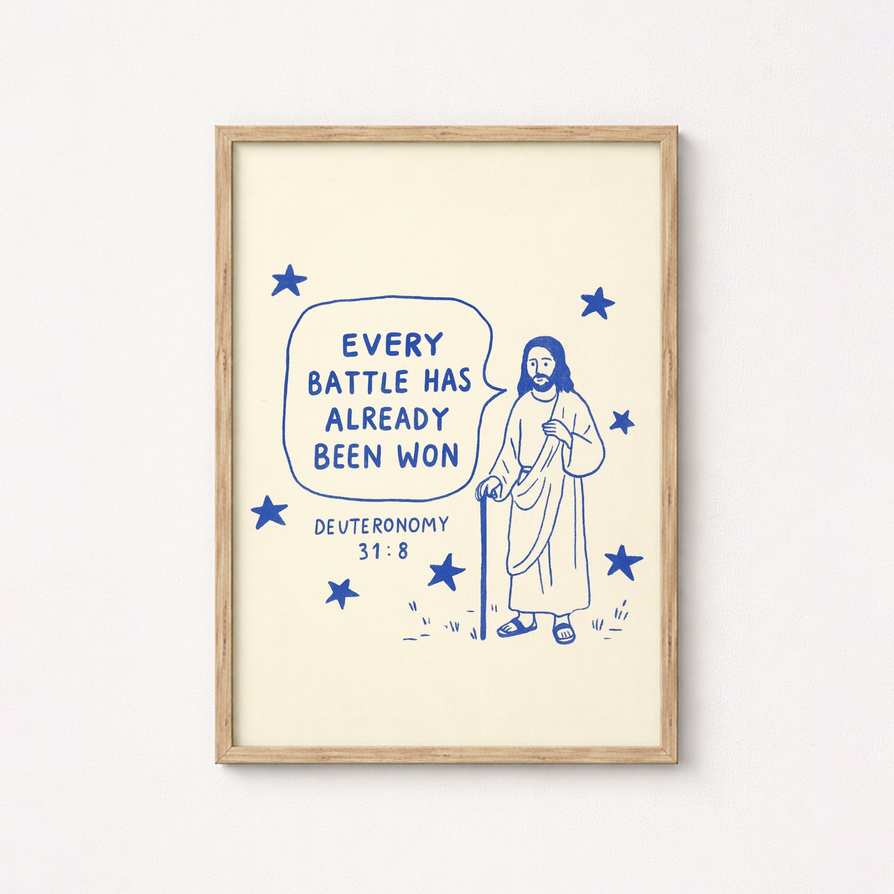 Every Battle Has Already Been Won Wall Art – Faith Based Scripture Poster