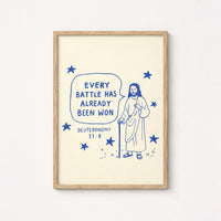 Every Battle Has Already Been Won Wall Art – Faith Based Scripture Poster