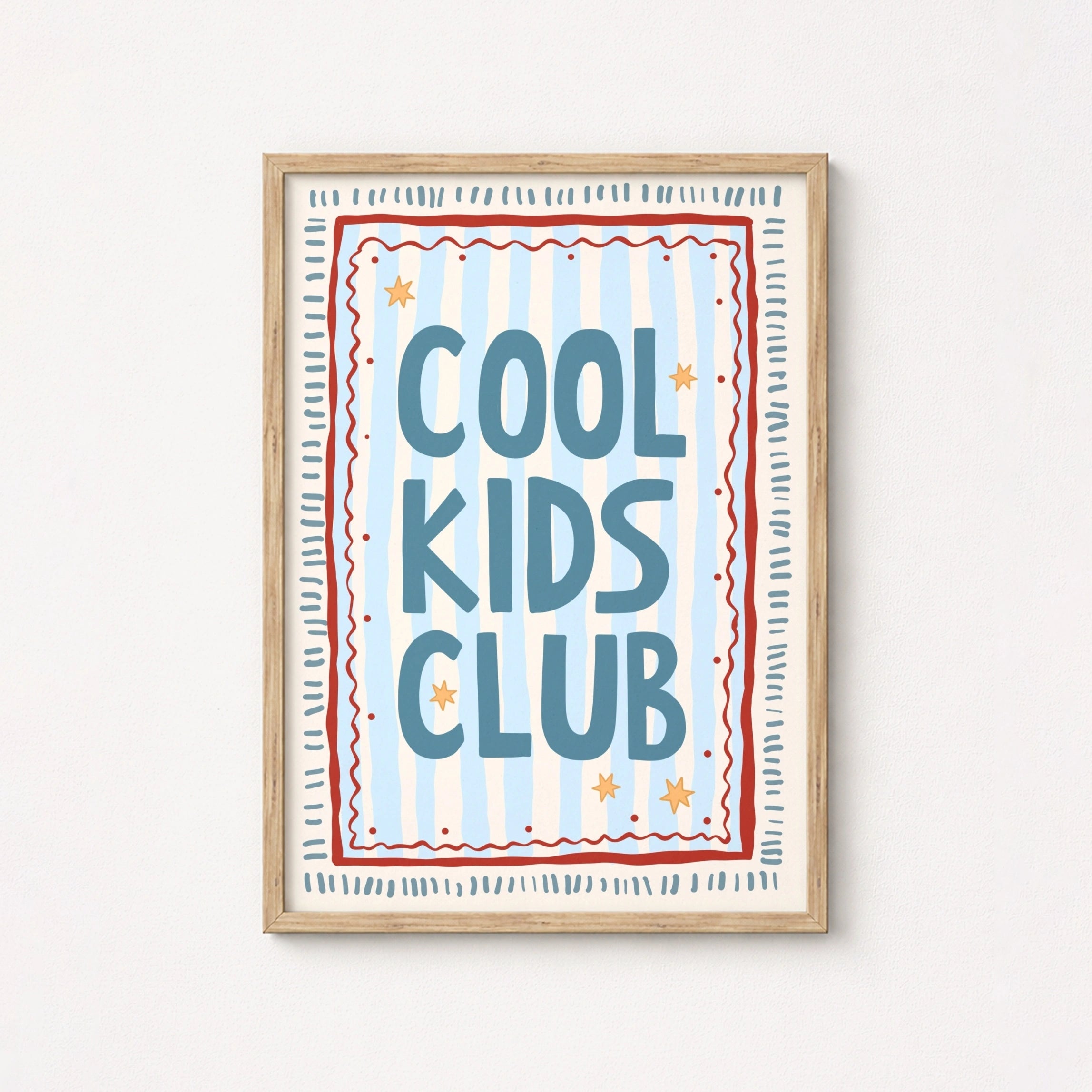 Cool Kids Club Blue – Nursery & Kids Wall Art