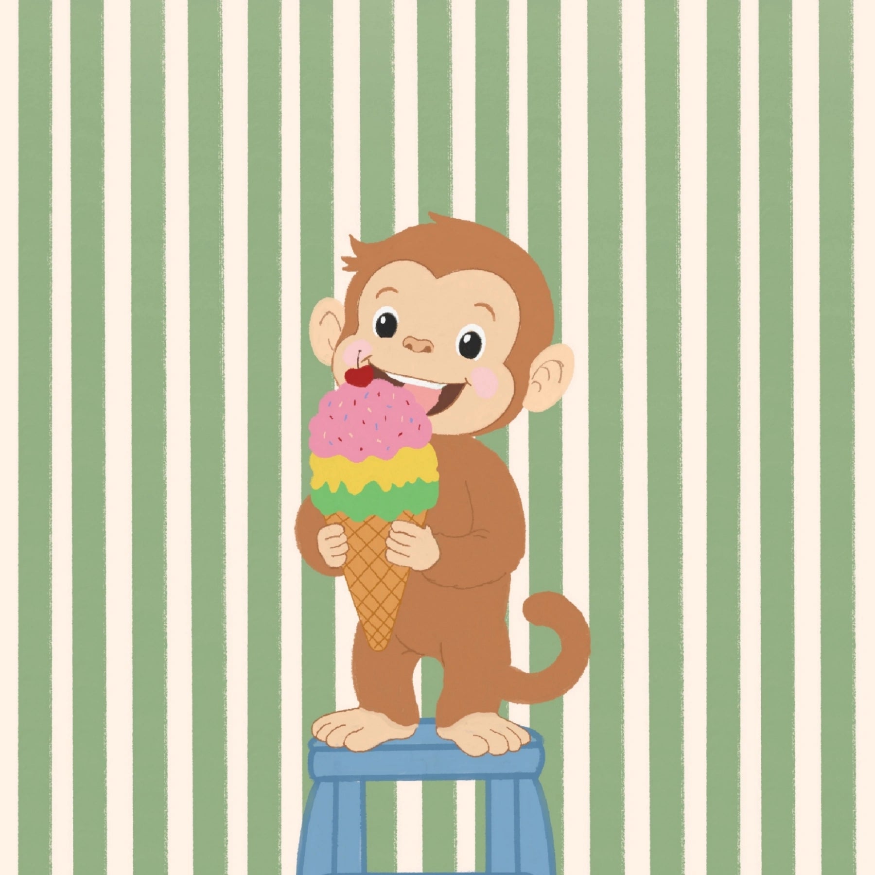 Poster con scimmietta adorabile