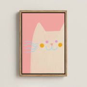 Pink Cat – Nursery & Kids Canvas Wall Art