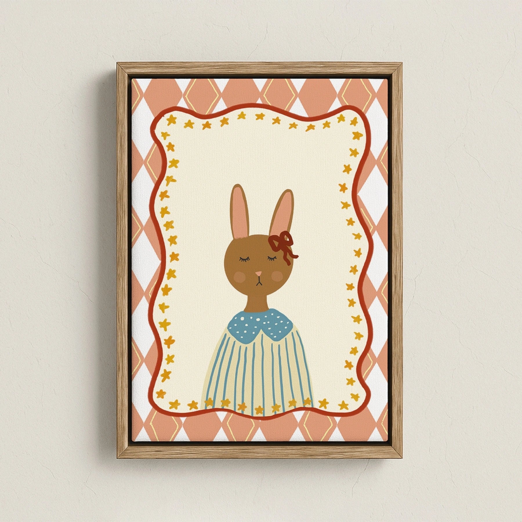 Vintage Bunny Canvas Wall Art