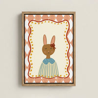 Vintage Bunny Canvas Wall Art