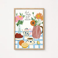 Stampa accogliente ispirata al vintage