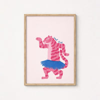 Cool Kid Tiger Wall Art – Stampa divertente e massimalista