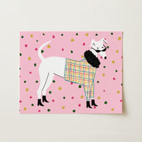 Fashion Dog Nursery Print – Cute Animal Wall Art for Kids