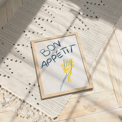 Bon Appétit Kitchen Wall Art – Food Quote Print