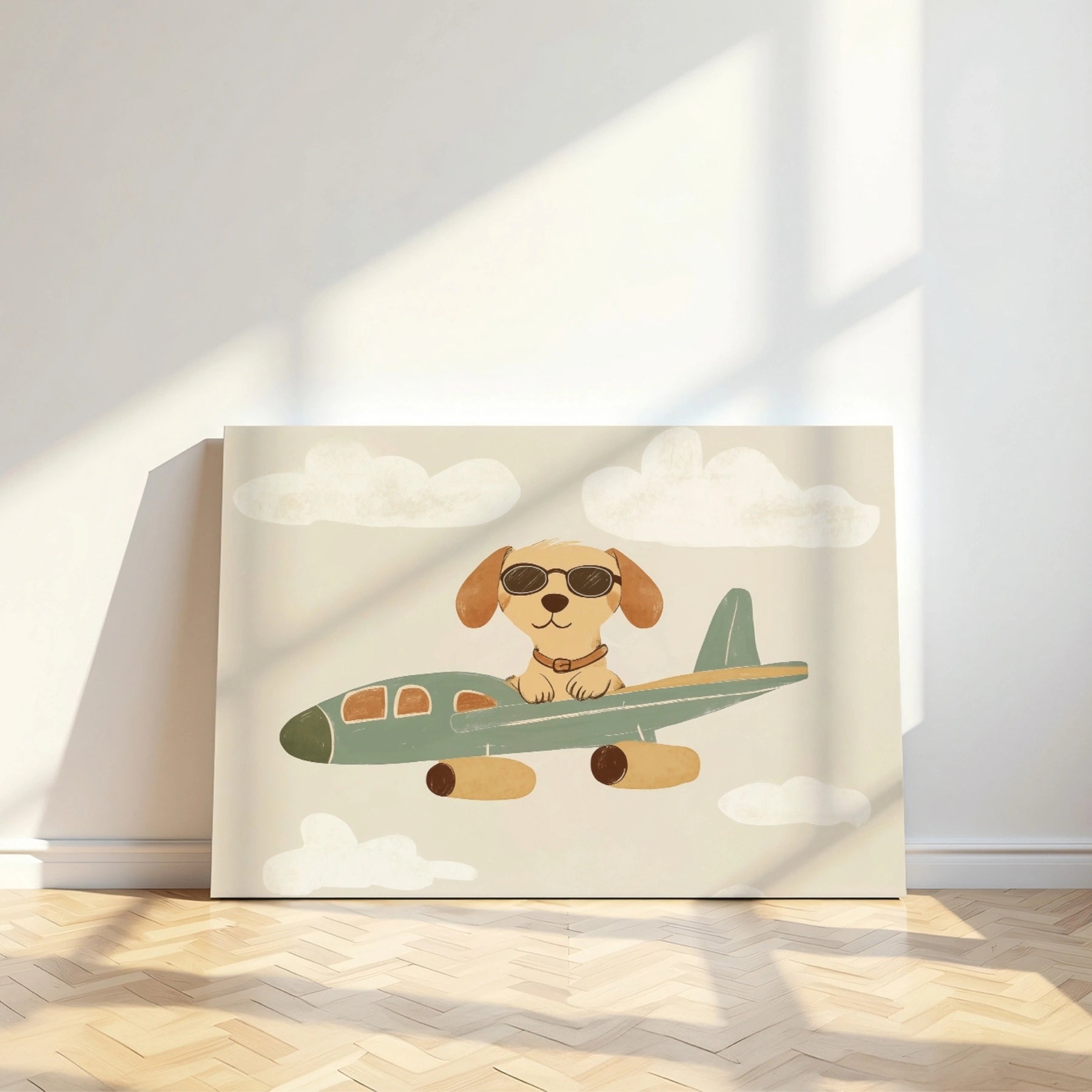 Pilot Dog Nursery Canvas Print