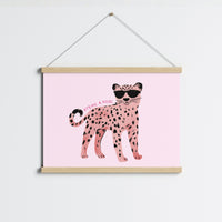 Pink Leopard Nursery Print – Cute Wall Art for Girls, Girls Room Decor