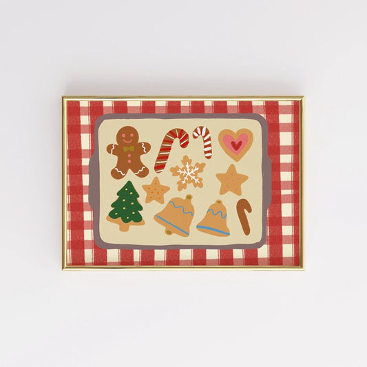 Christmas Cookies Wall Art – Holiday Baking Kitchen Print