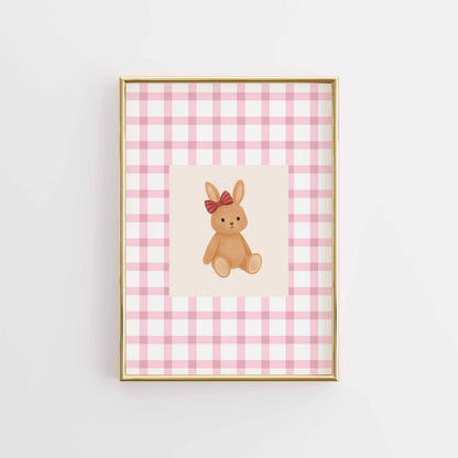 Cute Brown Rabbit Wall Art