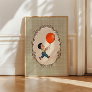 Vintage Boy Balloon – Nursery & kids wall art
