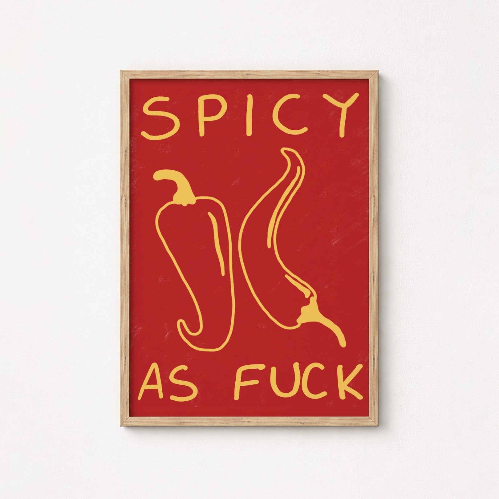 Spicy Kitchen Wall Art – Bold Typography Print
