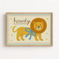 Stampa per cameretta dei bambini "Howdy Lion"