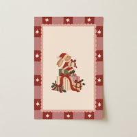 Santa Bunny with Christmas Gifts – Christmas Wall Art