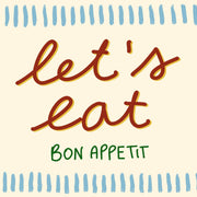 Let’s Eat Blue Border – Kitchen Wall Art