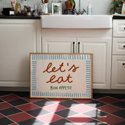 Let’s Eat Blue Border – Kitchen Wall Art
