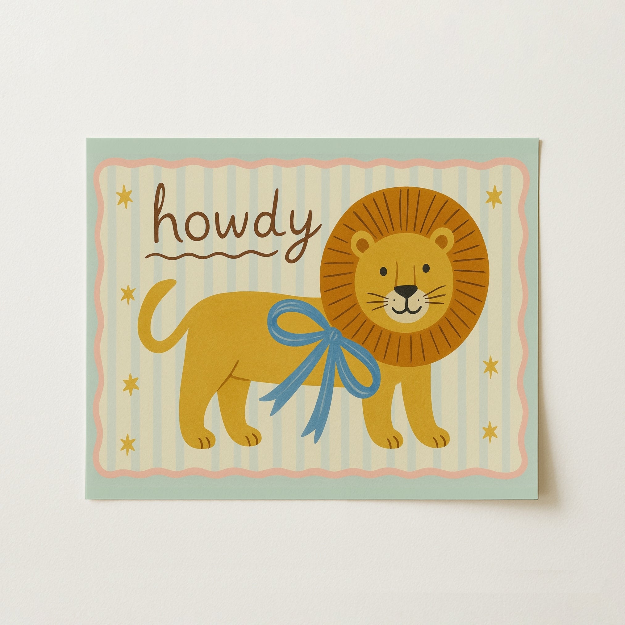 Stampa per cameretta dei bambini "Howdy Lion"