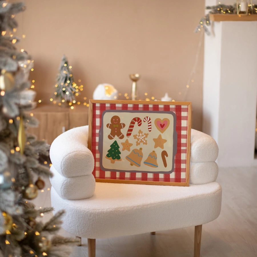 Christmas Cookies Wall Art – Holiday Baking Kitchen Print