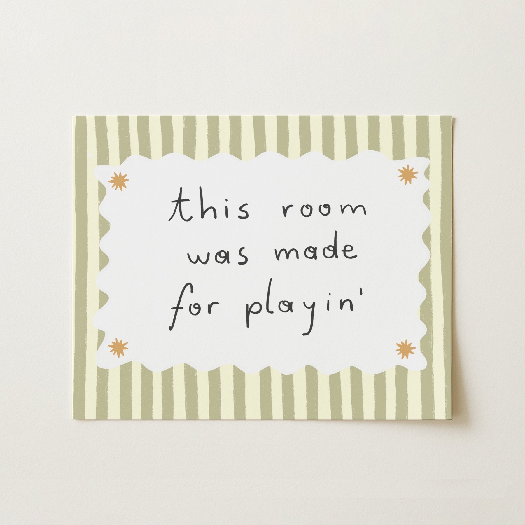 Póster Vintage a Rayas para Guardería