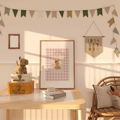 Cute Brown Rabbit Wall Art
