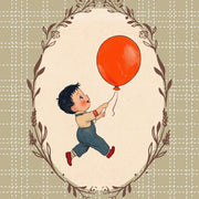 Vintage Boy Balloon – Nursery & kids wall art