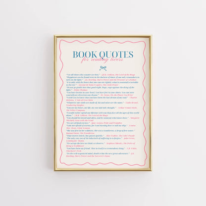 Quotes & Books Print – Literary Wall Art for Readers