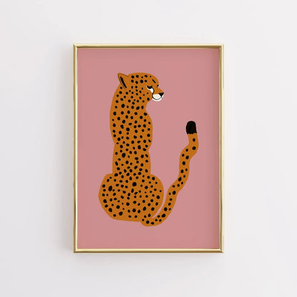 Cheetah Wall Art – Pink Maximalist Animal Print