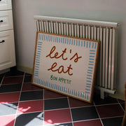 Let’s Eat Blue Border – Kitchen Wall Art