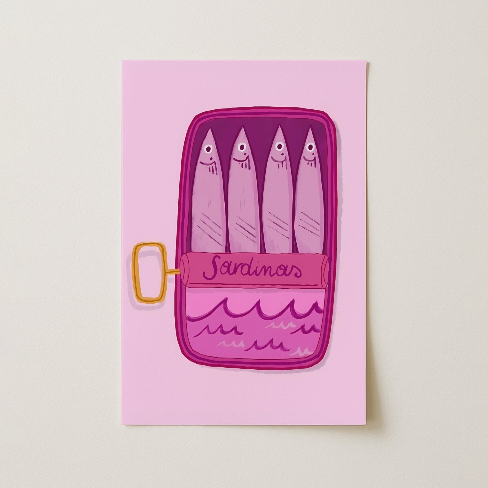 Sardine Wall Art – Quirky Kitchen Print, Kitchen Wall Decor