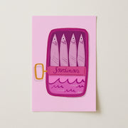 Pink and Purple Sardinas – Kitchen Wall Art